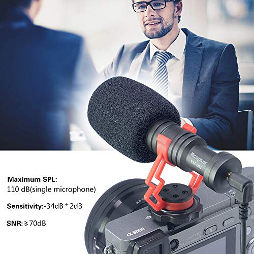 Mcoplus VM-D02 Camera Microphone, External Shotgun Video Microphone for Smartphone,Canon, Nikon, Sony Cameras and Camcorders