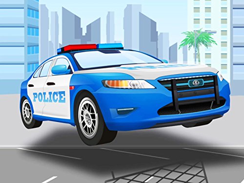Blue Police Cars
