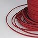 BEADNOVA 3mm Faux Suede Cord Flat Lace Leather Cord String 100 yard/roll for Jewelry Making, Red