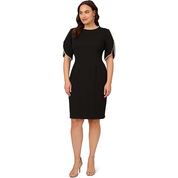 Amazon.com: Adrianna Papell Women's Floral Embroidery Sheath Dress,  Navy/Ivory, 6 : Clothing, Shoes & Jewelry