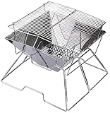 Portable Folding Grill BBQ Stainless Steel Charcoal Grill With Carrying Bag, Perfect For Outdoor Camp Garden Barbecue (GRILL SIZE 12.5