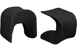 ECR4Kids Wave Seat, 18in - 19.6in Seat Height, Perch Stool, Black, 2-Pack