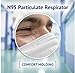 SAS Safety N95 NIOSH Approved Particulate Respirator Surgical Face Mask, Pack of 10 Individually Hygienically Sealed Masks
