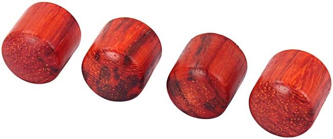 Alnicov 4PCS Guitar Wood Knobs Volume Tone Speed Control Knobs for Electric Guitar Bass Screw Type,Red - Image 3