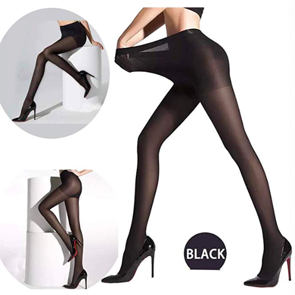 4 Pairs Pantyhose for Women Stretchable Control-Top Tights Slimming Silk Sheer (60D-Stockings)