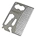 Guardman Stainless Steel Multitool Card With Beer Bottle Opener, Hair & Beard Comb, Flat Screwdriver