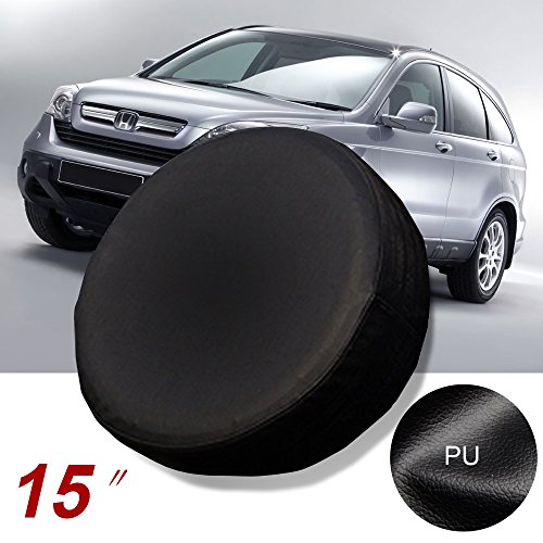 Gplusmotor 15" black Spare Wheel Tire Cover Covers Fit For All Car Universal