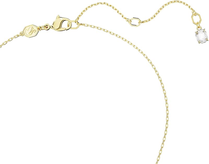 Pendente Dextera, Anello concatenato, Bianco, Placcato color oro