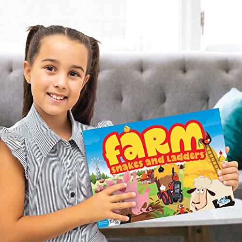 Farm Snakes and Ladders No Reading Required, Preschool & Kids Board