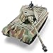 Heng Long Pro Edition German King Tiger (Porsche) RC Tank, Remote Control 2.4Ghz 1/16 Scale RC Main Battle Tank with Metal Gear Tracks, Airsoft RC Tank