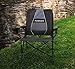 STRONGBACK Elite Folding Camping Lawn Lounge Chair Heavy Duty Camp Outdoor Seat with Lumbar Support and Portable Carry Bag - Black/Grey