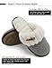 VONMAY Women's Elegant Knitted Cozy Plush Fleece Lined Slip On Indoor House Slippers (9-10 B(M) US, Gray)