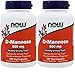 NOW Foods D-Mannose 500 mg, 120 Vegetable Capsule (2 Pack)