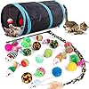 21-Pcs-Cat-Toys-for-Indoor-Cats-Collapsible-Cat-Tunnel-Interactive-Feather-Teaser-Wand-Ball-Toy-for-Kitten-Cats 21 Pcs Cat Toys for Indoor Cats Collapsible Cat Tunnel Interactive Feather Teaser Wand Ball Toy for Kitten Cats