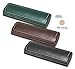 Glasses Case For Men, Women, Hard Eyeglass Case W/ Magnetic Closure In Faux Leather, Green