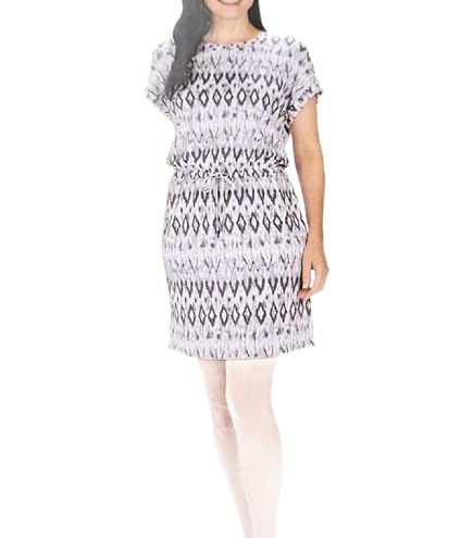 Hilary Radley Women's Sleeveless Sheer Tunic Dress, Deep Cobalt Combo, Size 2 at Amazon Women's Clothing store