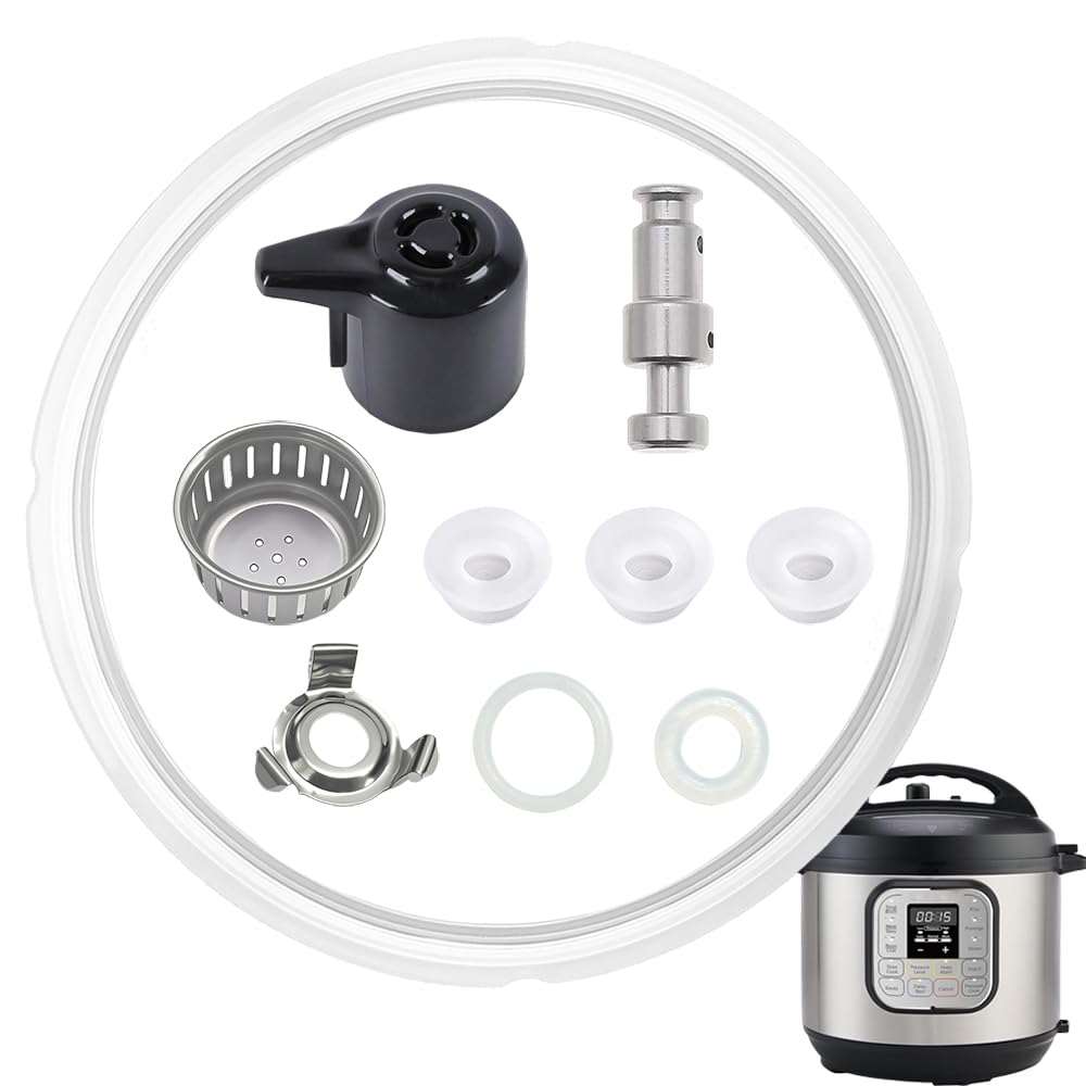 Photo 1 of 10Pcs Replacement Parts for Instant Pot IP-DUO50 IP-DUO60 Duo/Duo Plus 5&6QT Quart, Upgrade Steam Release Valve Lid Replacement for Instapot, Pressure Valve Float & Sealing Ring for Instant Pot
