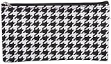 World Traveler Black Houndstooth Makeup Brush Bag 10-inch