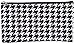 World Traveler Black Houndstooth Makeup Brush Bag 10-inch
