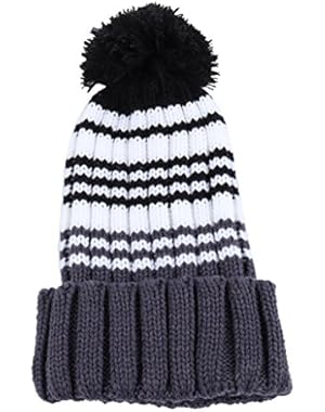 Children Baby Boy Girl Winter Knitted Wool Pom Hemming Hat