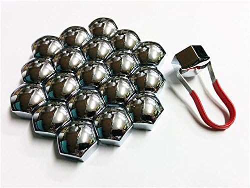 Push On Automotive Wheel Nut Bolt Chrome Covers 17mm Non Rust Finishing Touch