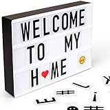 Light Box with 100 Letters, LED Cinematic Light Box A4 Size with USB Cable