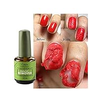 DZTZ Magic Nail Polish Remover & Nail File & Steel Push Set,Removes Soak Off Base Matte Top Coat Gel Nail Polish Healthy Fast Within 2-3 MINS Nail Art Primer Lacquer Nails Salon, 15ml (Green)