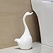 Langxian Swan Bathroom Toilet Bowl Brush and Holders Set, Toilet Brush with Long Handle Full-Closed and Ceramic Base,Bathroom Cleaning Brush Accessories …