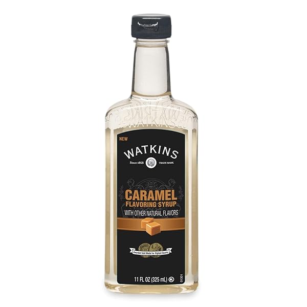 WATKINS CARAMEL COFFEE FLAVORING SYRUP, 11 OUNCE