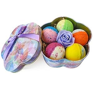 5+1 Bath Bombs Gift Set, 100% Handmade Pure Essential Oil Bath Bombs, Fizzy Spa for Moisturing Skin, Best Gift Choice…