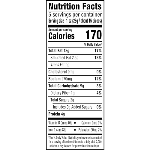 PLANTERS CASHEWS SALT & VINEGAR – TRAIL MIX SNACK PACKS – SNACKS, SNACK PACK, PARTY TRAIL MIX, 5 OZ BAG, 1 PACK