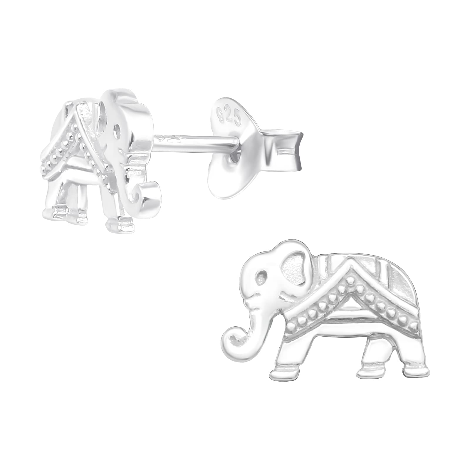 925 Sterling Silver Elephant Stud Earrings for Women & Girls – Everyday Jewellery Jewellery Gift Boxed