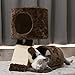 Hollypet Cat Activity Tree Bed Scratching Post Toys Pet Furniture Scratcher Play House Condo Coffee 21 Inch Highthumb 1