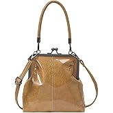 Women's Kiss Lock Crossbody Bag PU Leather Kiss Clasp Purse Handbags Crossbody Shoulder Bags Hobo Tote Purses Wallet