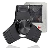 Fidget Spinner Toy Stress Reducer, DIKE Hand Spinner ADHD Fidget Toys, Relieves Anxiety, Boredom, Autism, ADHD, ADD, EDC Focus Toy for Kids & Adult (Black)