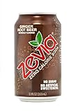 Zevia All Natural Soda, Ginger Root Beer, 12 Ounce (Pack of 24) Frustration Free Package