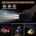 Solar Power Bank, F.DORLA Camping Solar Phone Charger 10000mAh Dual USB External Travelling Battery Pack with LED Lights Solar Panel Charging for Cellphone