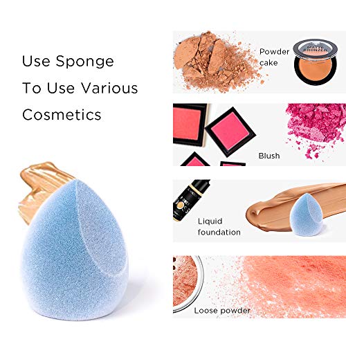 JUNO & Co. Microfiber Velvet Sponge, Latex-Free, Dual Layer Technology, Flawless Makeup Blender for Foundations, Powders and Creams (4 Velvet Sponge Bundle) - Thumbnail 5