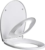 RAM White Soft Close Family Toilet Seat with Quick Release Adjustable Hinges view 2