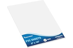 Mega Format Expanded PVC Plastic Sheets - 10" X 10" Rigid White Sheet for Crafts, Signage, & Displays - Sintra, Celtec PVC Board - Waterproof for Outdoors Use - 1/8" 3mm Thick - 1-Pk-White