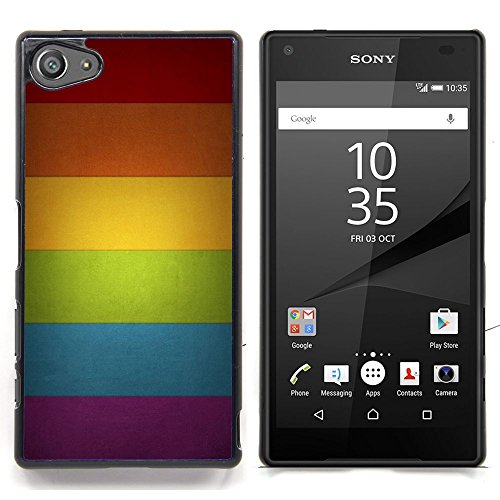 For Sony Xperia Z5 Compact Z5 Mini (Not for Normal Z5) Case , Rainbow Colors Spectrum Horizontal - Colorful Pattern Hard Back Snap-On Cover Case Skin Mobile Phone Shell Bumper