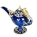 QIFU-Hand Painted Enameled Aladdin Lamp Decorative Hinged Jewelry Trinket Box Unique Gift for Home Decor