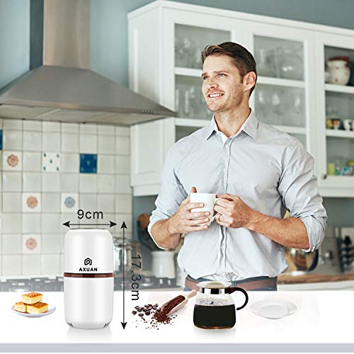 Elektrische Kaffeemühle, AXUAN Kaffeebohnenmühle Elektrisch, Bohnen, Nüsse und Körner Mühle mit 304 Edelstahlklingen… – Bild 7