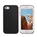 Wellerly iPhone 7 Case, iPhone 8. Case, LED Illuminated Selfie Light Cell Phone Case Cover [Rechargeable] Light Up Luminous Selfie Flashlight Case for iPhone 7/8 4.7inch (Black)
