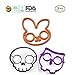 Tenta Kitchen Silicone Egg Ring Mold, Pancake Mold Set -Rabbit, Owl and Skull (Pack of 3)