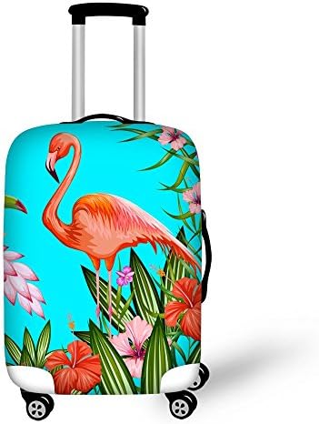 Luggage Protector Cover,flame flamingo pattern Keeps Your Travel Suitcase Clean and Protects,Suitable for all models … (M (22"-26" cover))