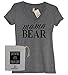 IYD Clothing - Mama Bear Women's Premium Heather Gray Soft Tri-blend V Neck + IYD Gift Bag