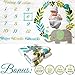 Baby Monthly Milestone Blanket - for Boy or Girl (Large Elephant Blanket, 60