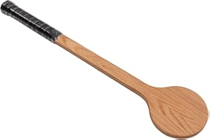 Cryfokt Wooden Tennis Spoon Sticking Practice Tennis Racket Accurately Tennis Pointer Improve Sweet Spot Trainer with Storage Bag for Sports Swing Practice Training Aid