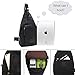 SAYGOER Sling Shoulder Bag Purses Backpack Crossbody Backpack Small Backpack Travel Chest Bags Lightweight Sling Pack Black